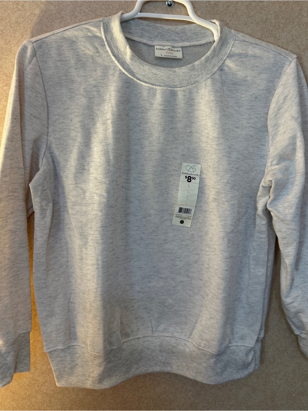 Bobbie Brooks Light Gray Crewneck Sweatshirt